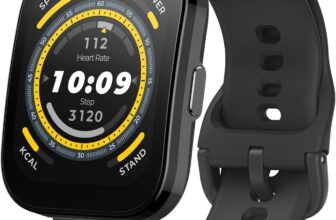 Amazfit Bip 5 Smart Watch 46mm, GPS, Alexa Built-in, Bluetooth Calling, 10-Day Battery (Black)
