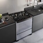 Fogão 5 bocas Dako Magister Style com Mesa de Vidro e Tripla Chama – Bivolt