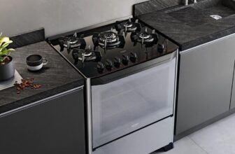 Fogão 5 bocas Dako Magister Style com Mesa de Vidro e Tripla Chama – Bivolt