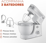 Batedeira Planetária, Mondial, Branco/Inox, 700W, 110V – BP-01P-W