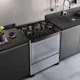 Fogão 5 bocas Dako Magister Style com Mesa de Vidro e Tripla Chama – Bivolt