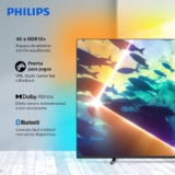 PHILIPS, Smart TV Ambilight 55″ 4K, 55PUG8100/78, Comando de Voz, HDR10+/Dolby Atmos, VRR/ALLM, Bluetooth