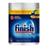 Finish Advanced Detergente para Lava Louças em Pó, Sabão Limpeza Profunda, 1kg