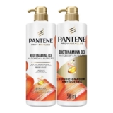 KIT Shampoo + Condicionador Pantene Antiqueda e Nutrição Biotinamina B3 510ml